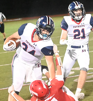 over the defender
