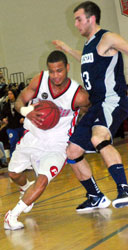 with the shoulder