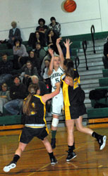 over the defender