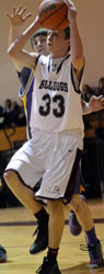 along the baseline