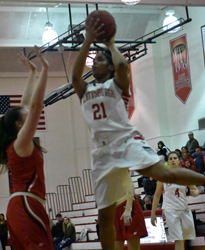 over the defender