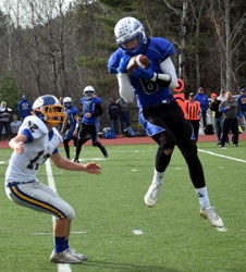 leaping across the middle