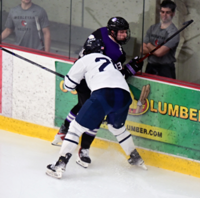 hard hit into the boards