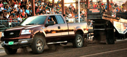 bouncing down the track