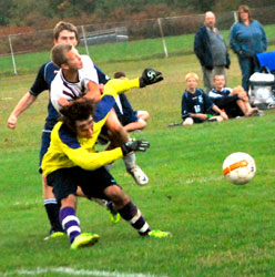 goalie collison