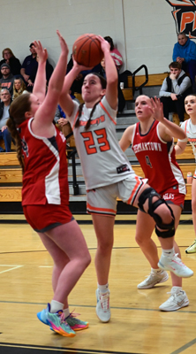 up along the baseline