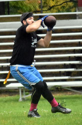 two handed catch